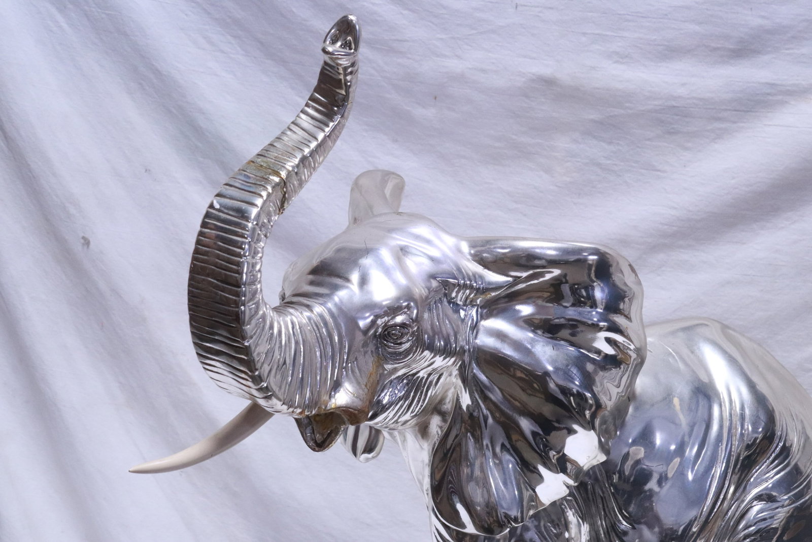 A large silver overlay elephant - 5