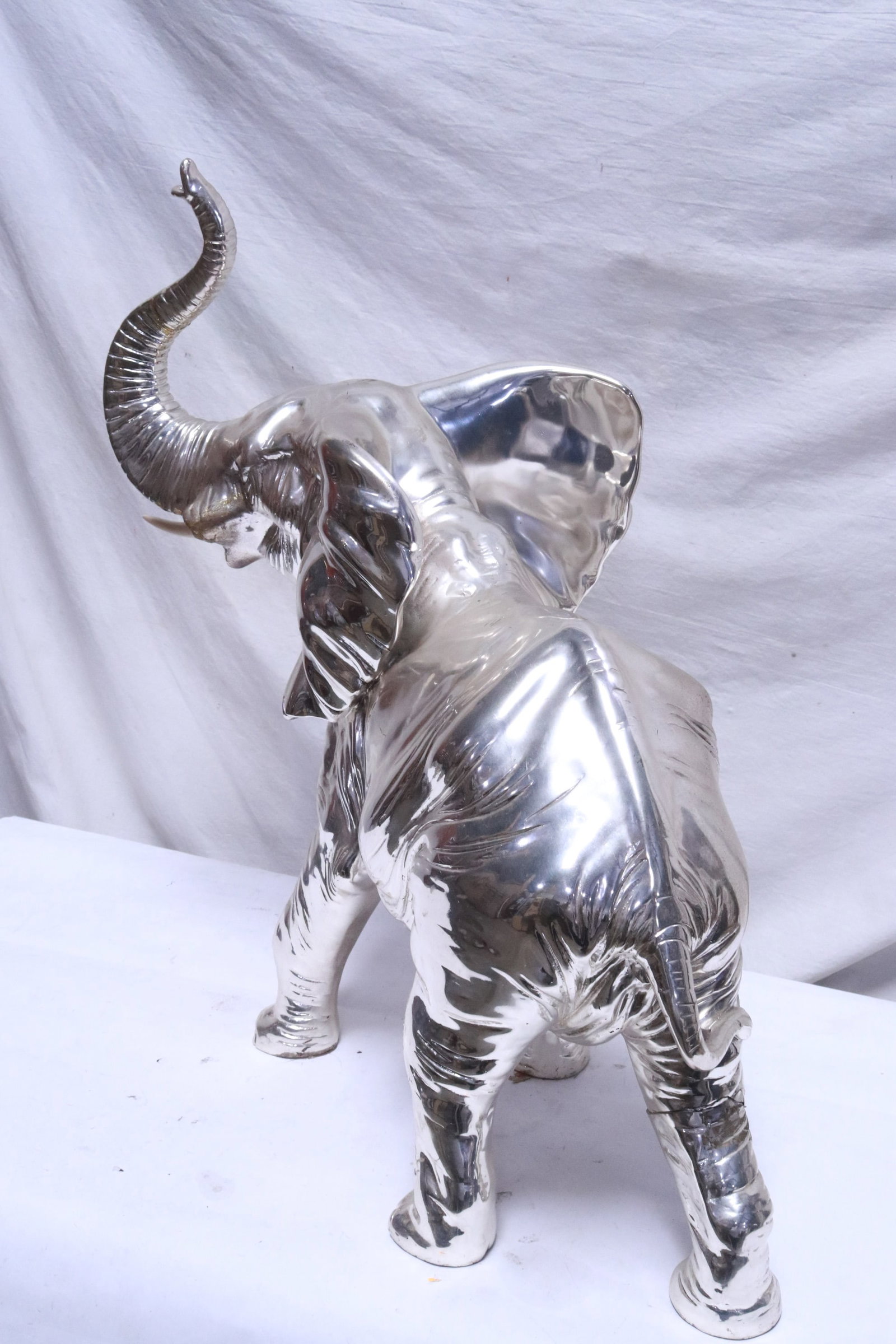 A large silver overlay elephant - 6
