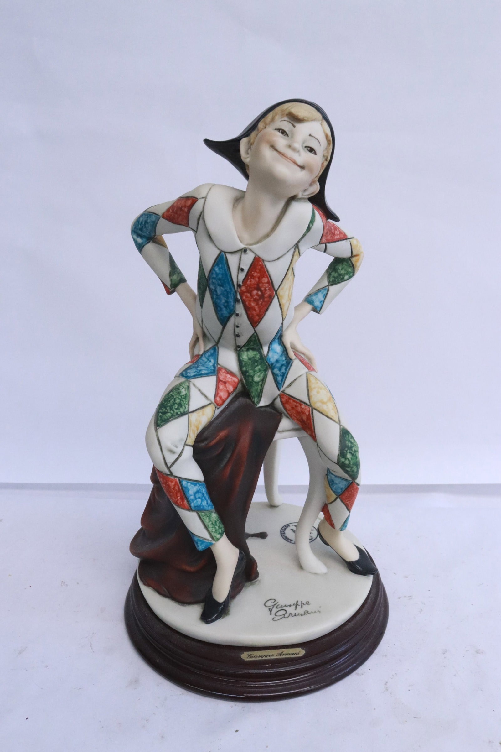Rare Armani sculpture of clown: Rare Armani sculpture of clown, 11.35"H