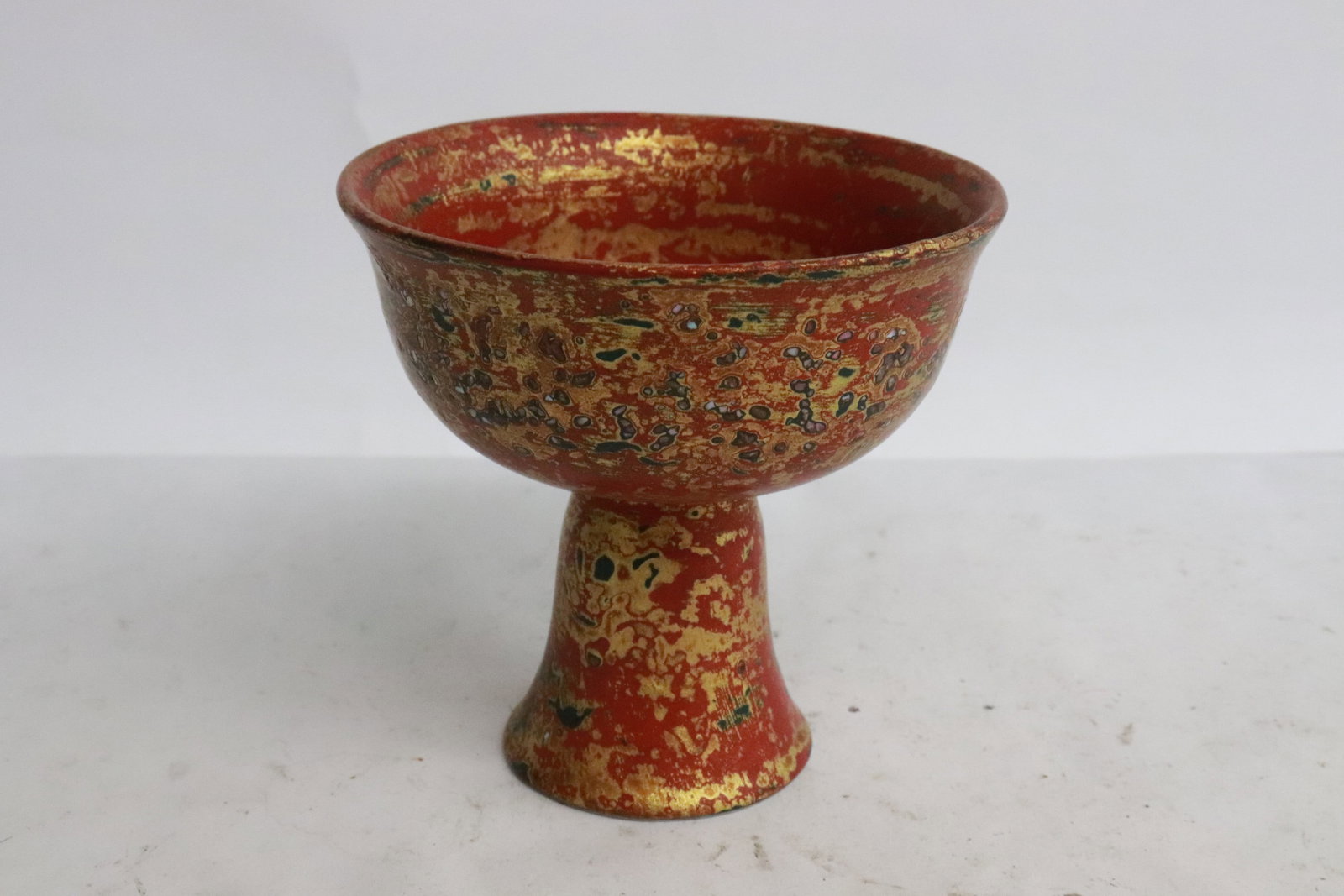 A gold on red stem cup - 3
