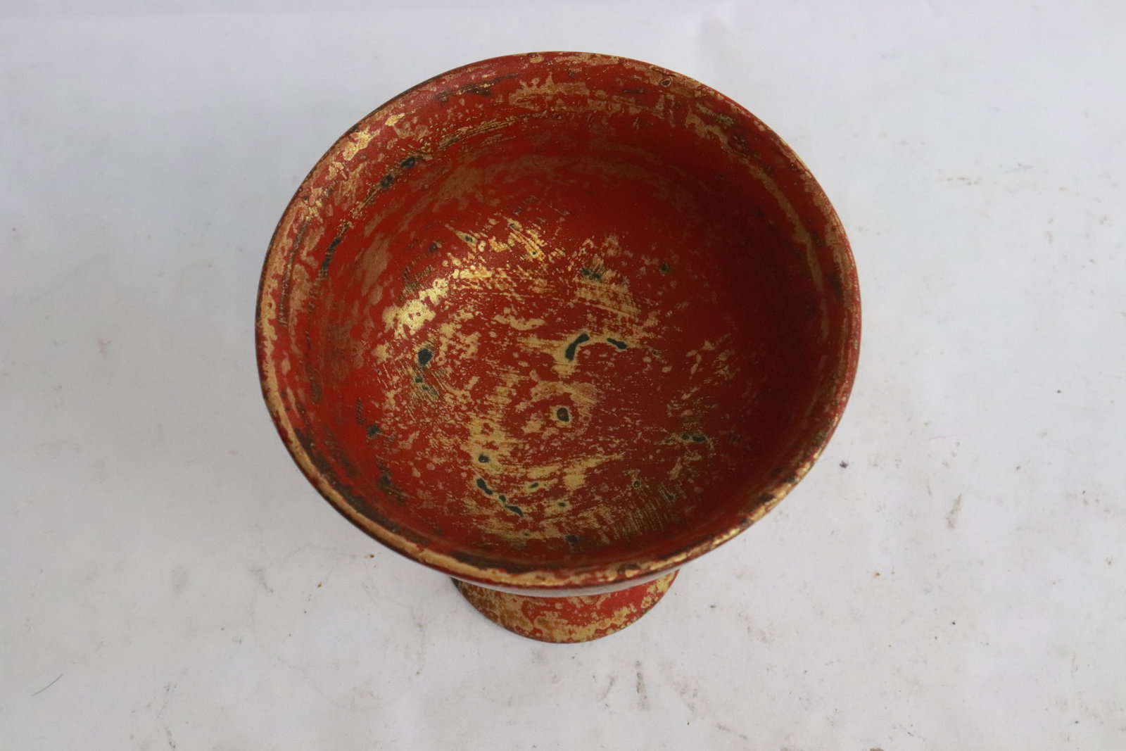 A gold on red stem cup - 4