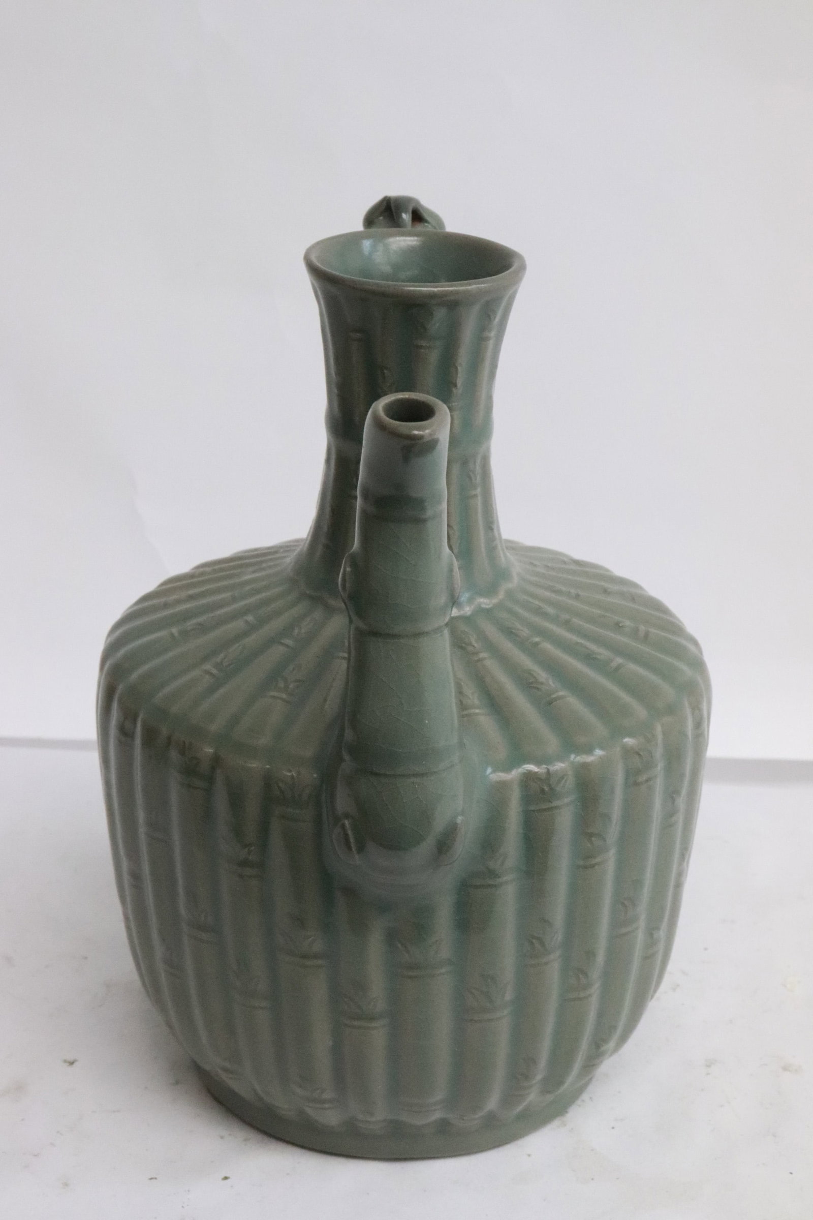 A celadon wine server - 2