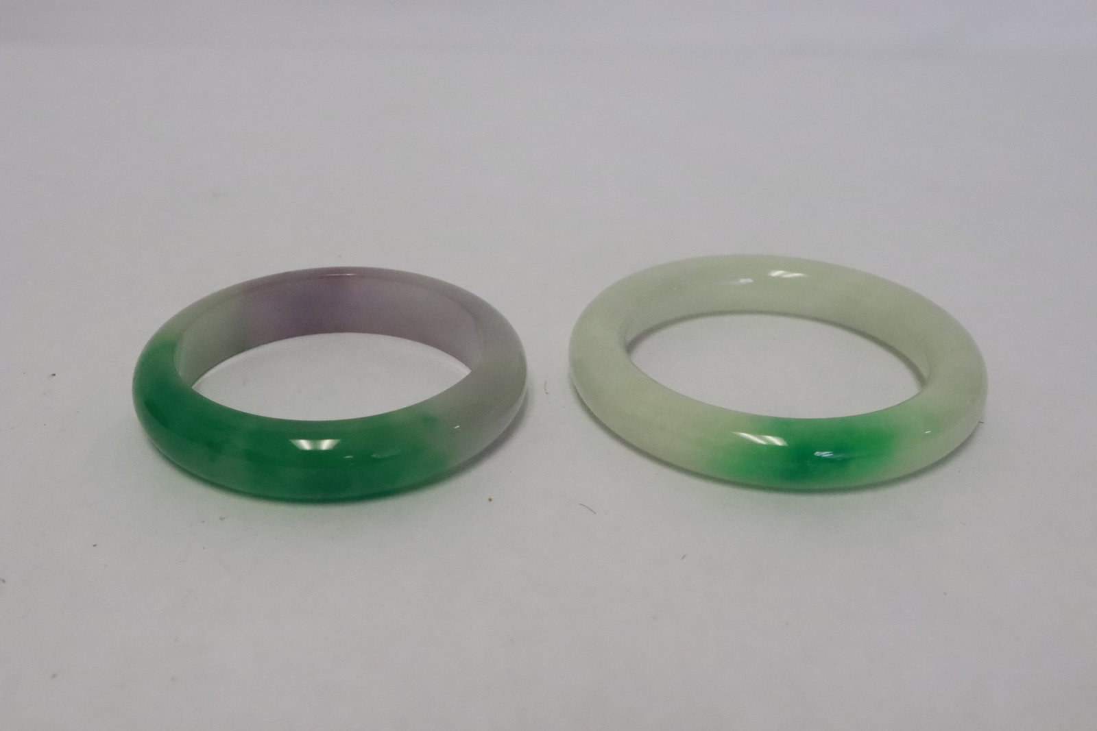 2 jadeite like bangles - 2