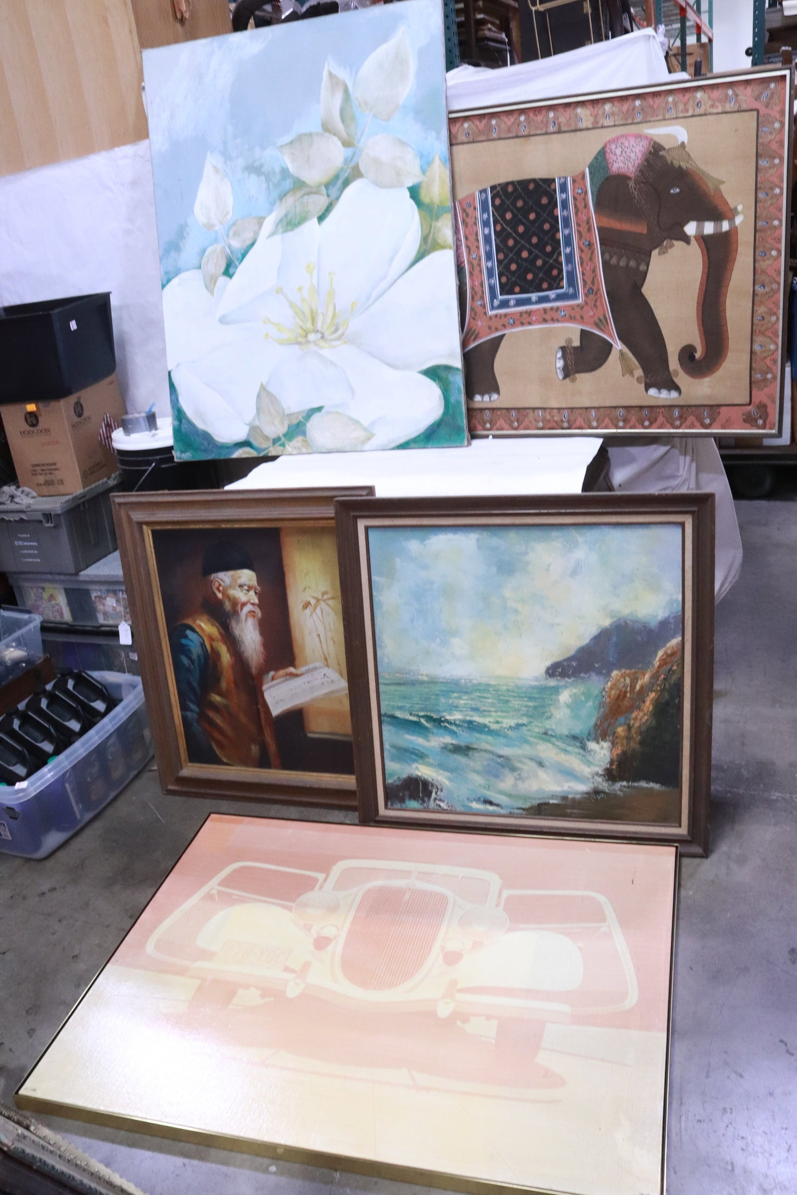 5 pieces large wall art: 5 pieces large wall art, 36"x30"x1.8" - 50"x38"x1.6"