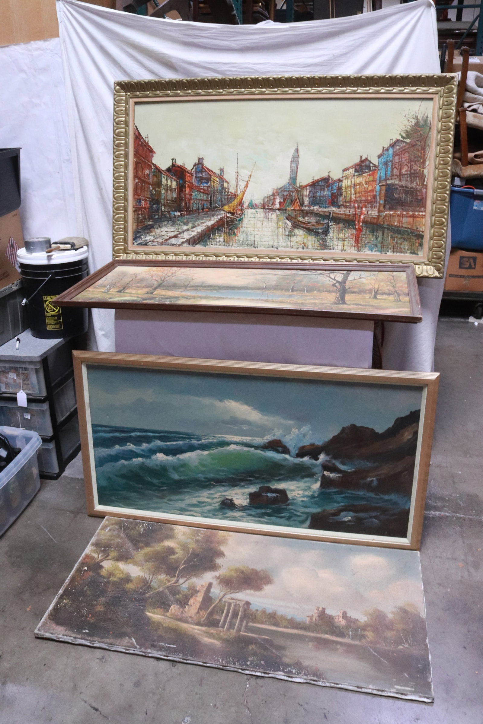4 large oil paintings (1 of 9)