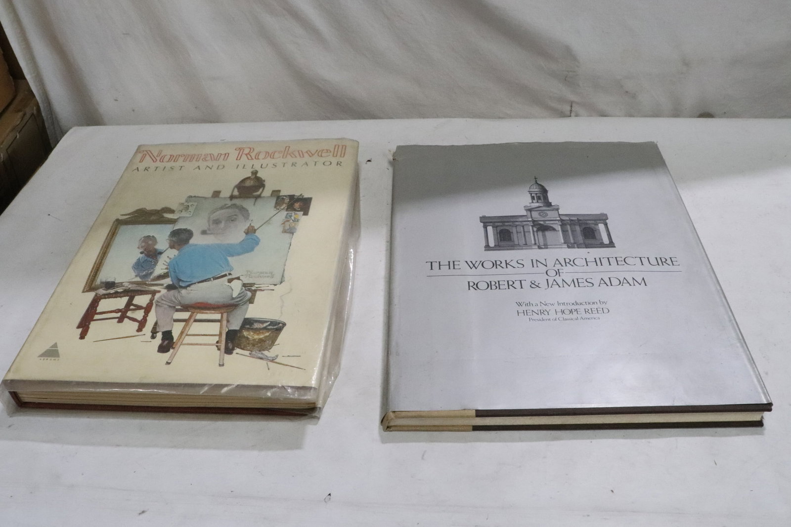 2 large reference books: 2 large reference books, 17.4"x12.6"x1.75", 18.4"x14.6"x0.9"