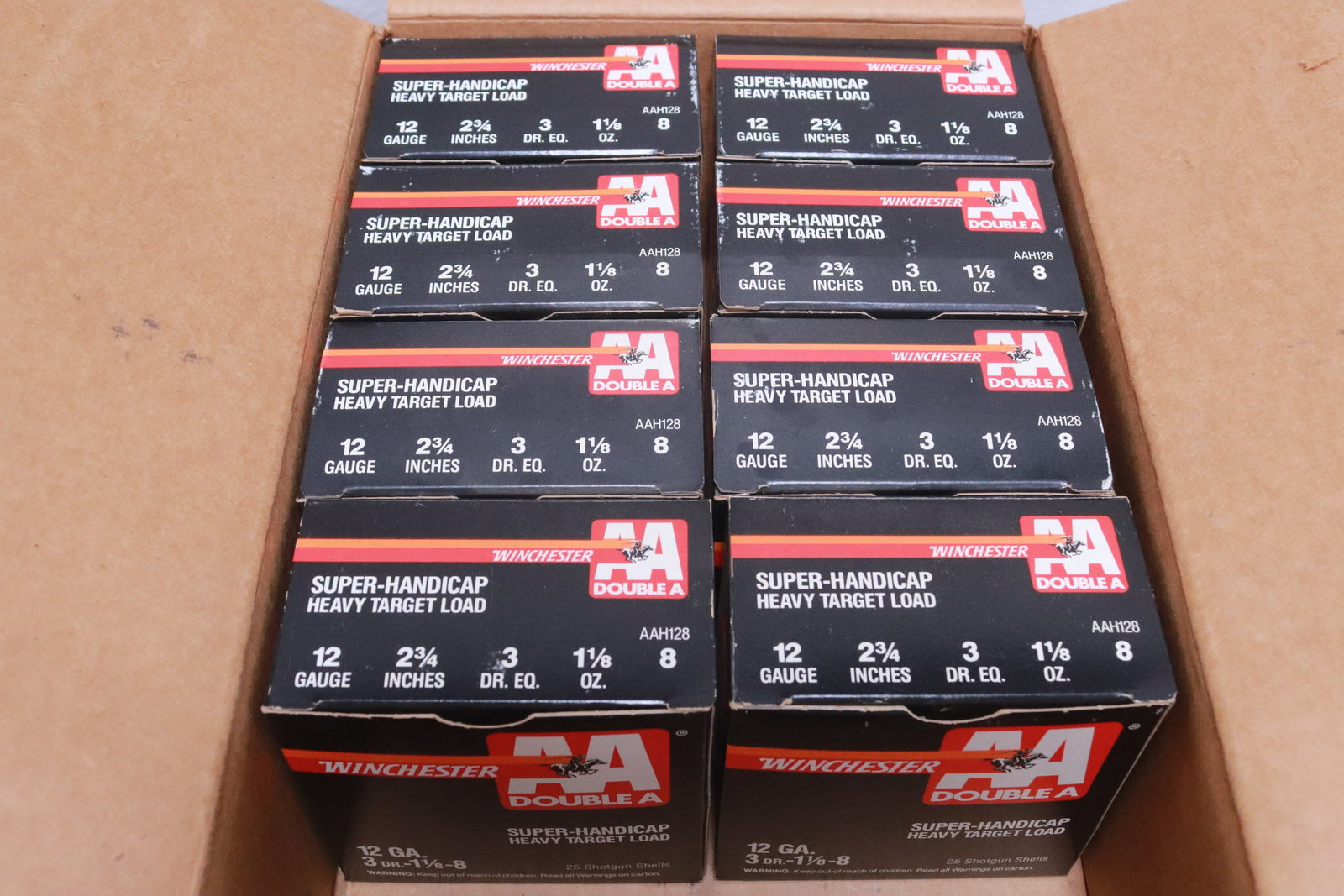 8 boxes AA gauge 12 shotgun shells: 8 boxes AA gauge 12 shotgun shells, total 200 rounds, NO shipping on this lot, local pickup only