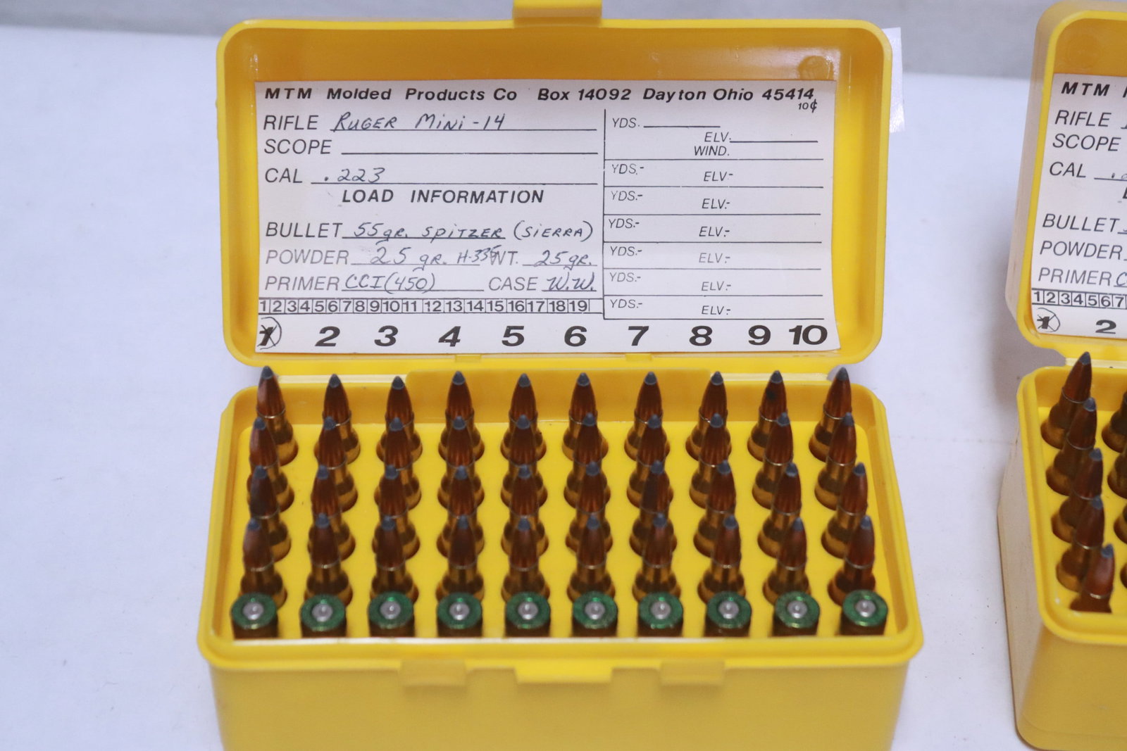 2 boxes Ruger mini-14 0.223 caliber bullets, & 10 empty shells - 3