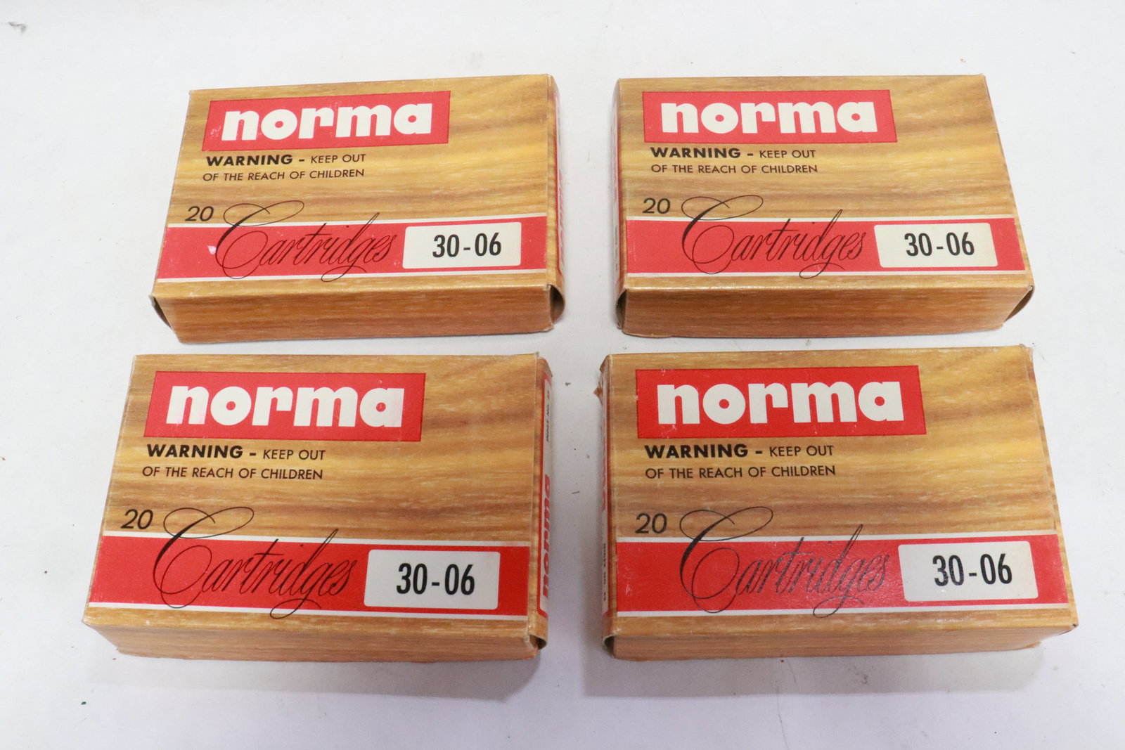 4 boxes of Norma 30-06 150 grain rifle bullets: 4 boxes of Norma 30-06 150 grain rifle bullets, total 80 rounds, NO shipping on this lot, local pickup only