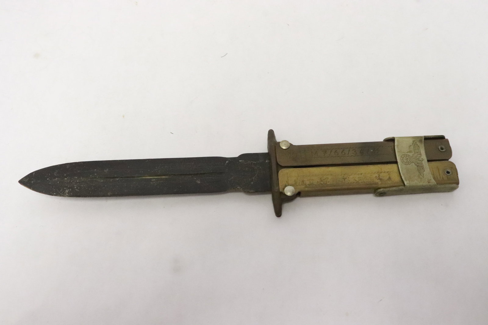 Unusual pantograph style folding knife: Unusual pantograph style folding knife, 7.85"L