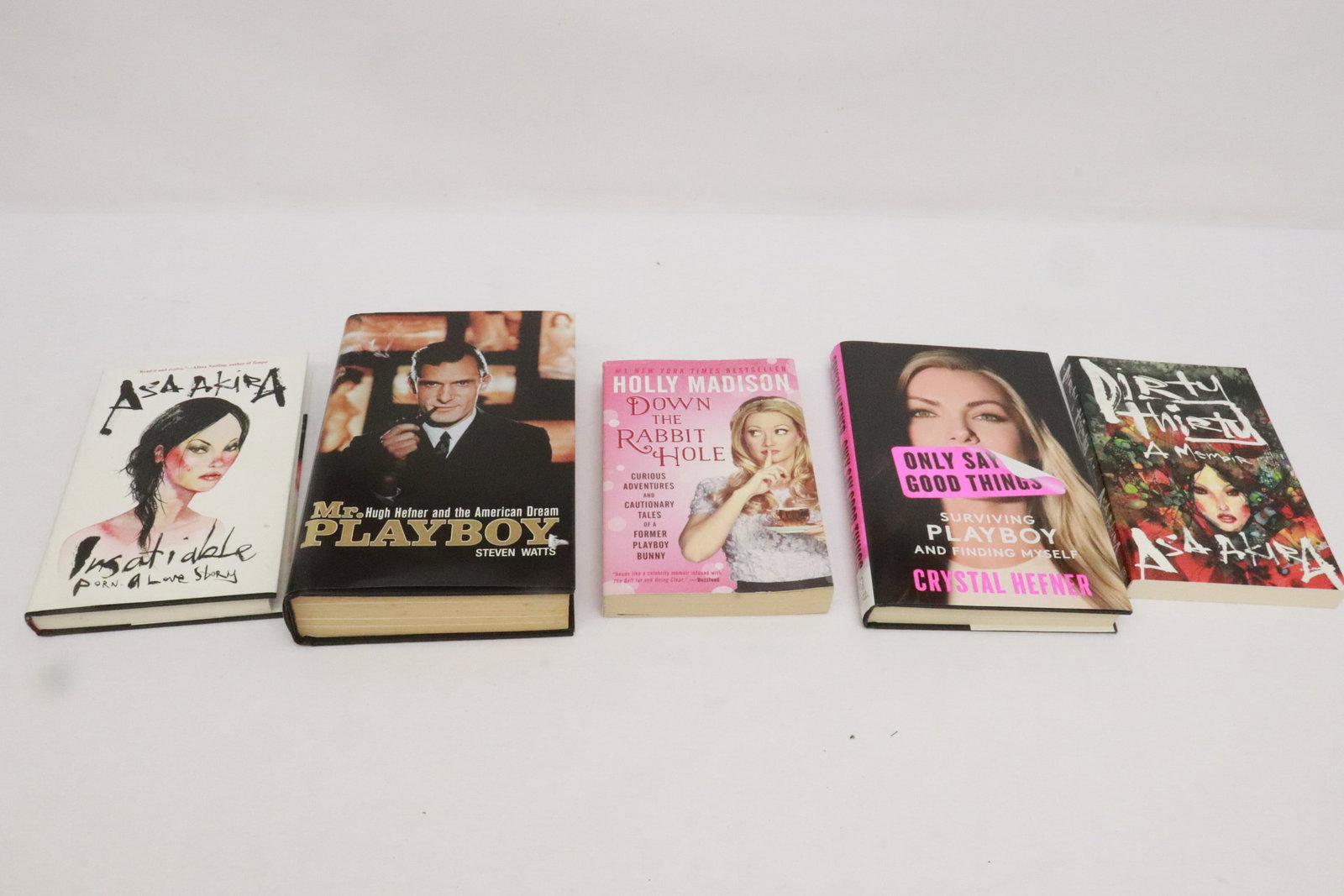 5 books, Playboy, etc., condition varies: 5 books; Playboy, etc., condition varies