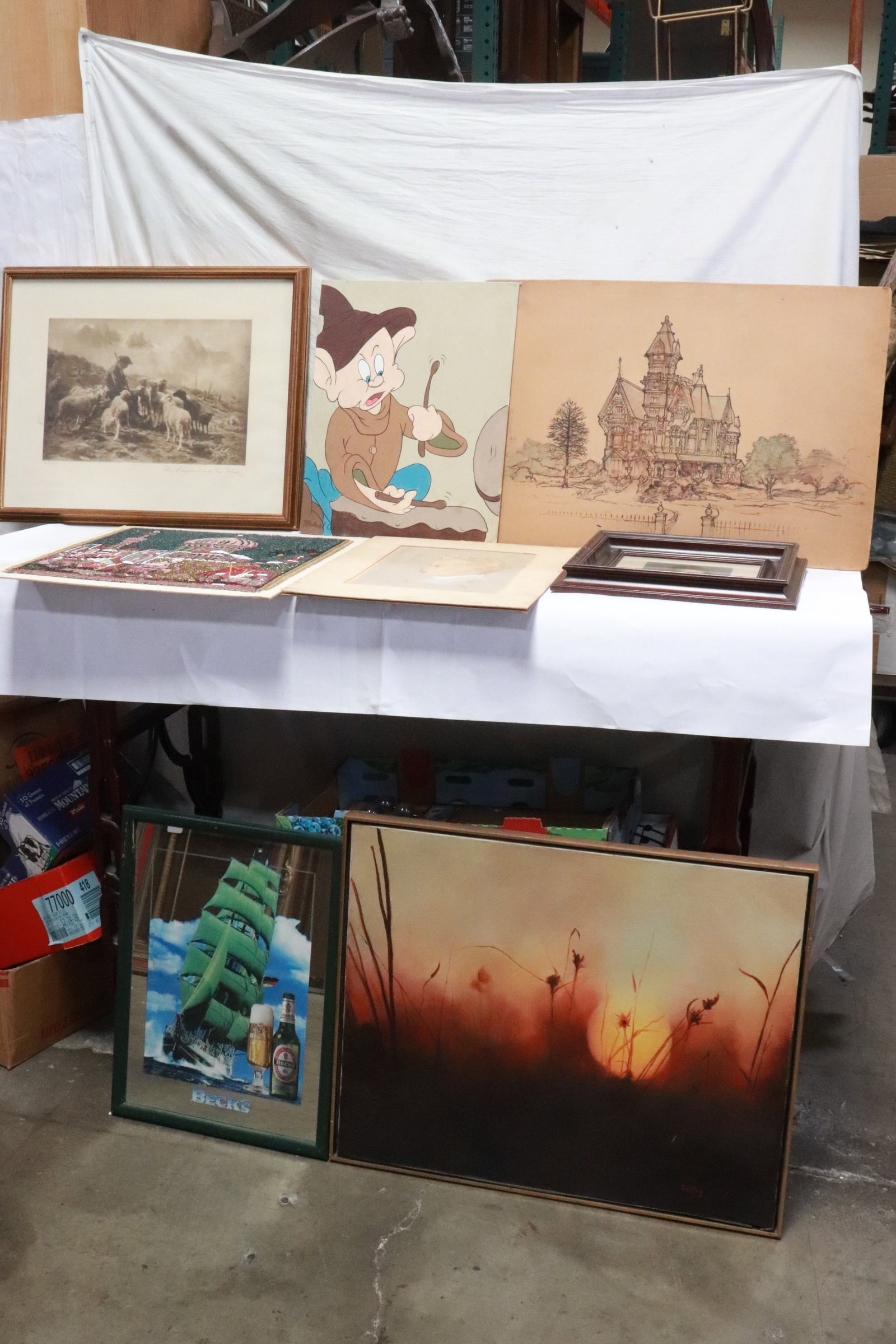 8 pieces wall art: 8 pieces wall art, 5.7"x5.8"(F: 13.6"x15.6"x1.65") - 23.8"x29.85"(F: 24.9"x31"x1.35")