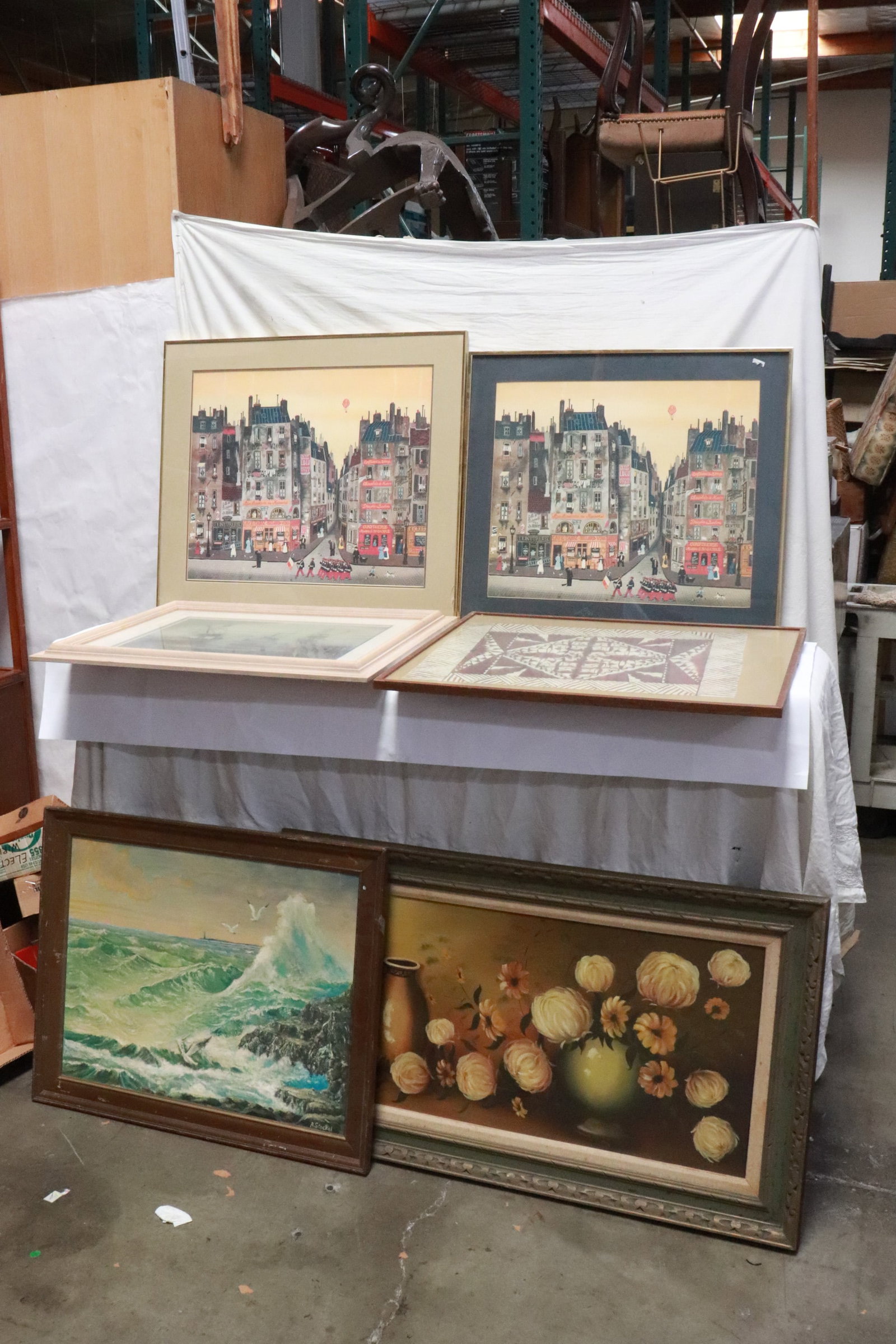 6 pieces wall art: 6 pieces wall art, 18.35"x23.65"(F: 23"x28.85"x0.7") - 17.5"x35.4"(F: 25.9"x44.15"x1.7")