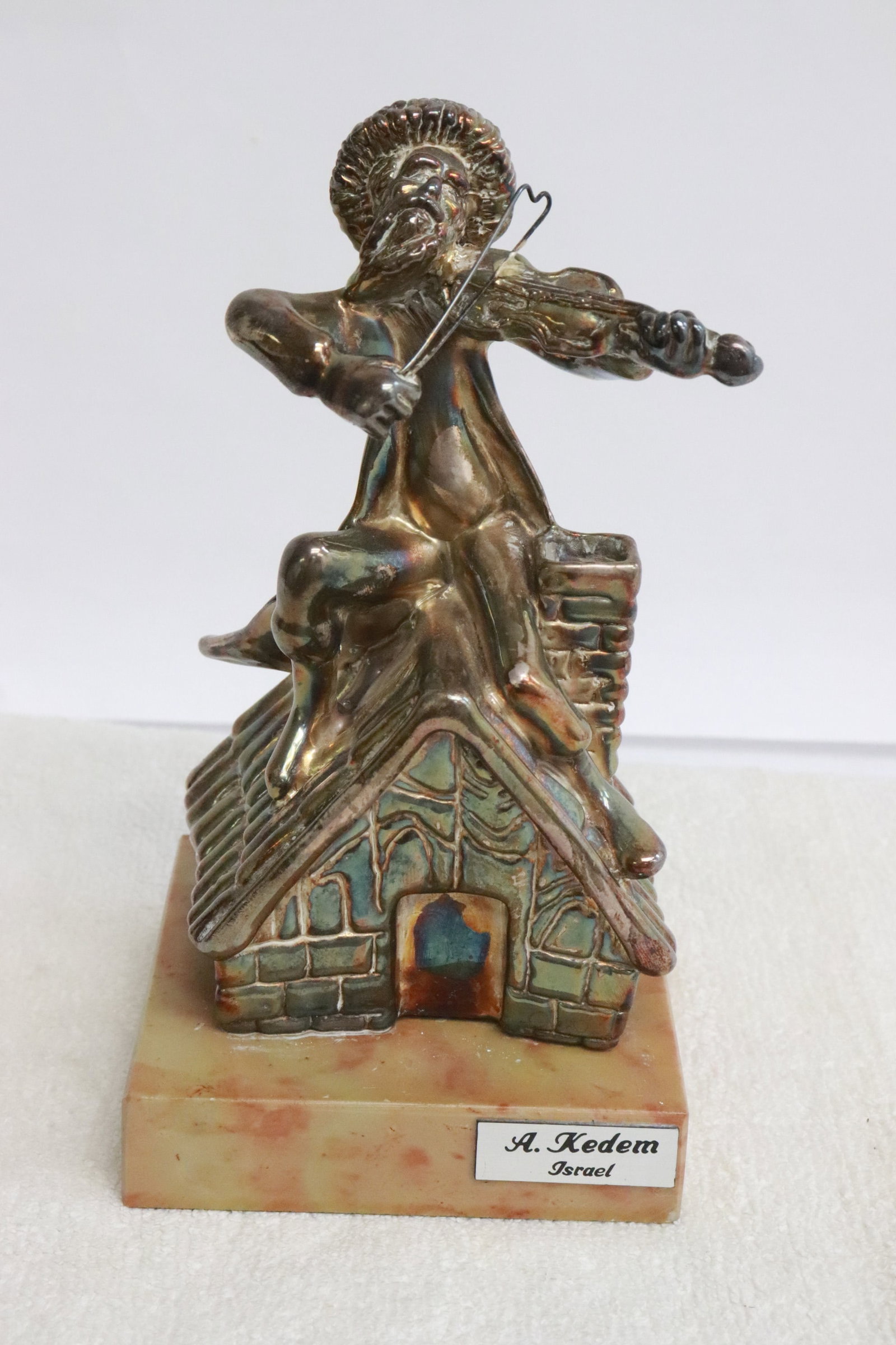 A marked sterling "fiddler on the roof": A marked sterling "fiddler on the roof", 6.15"H