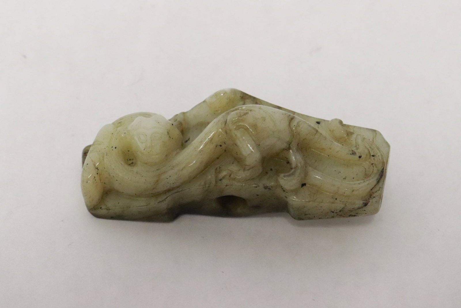Celadon jade carved sword guard (1 of 6)
