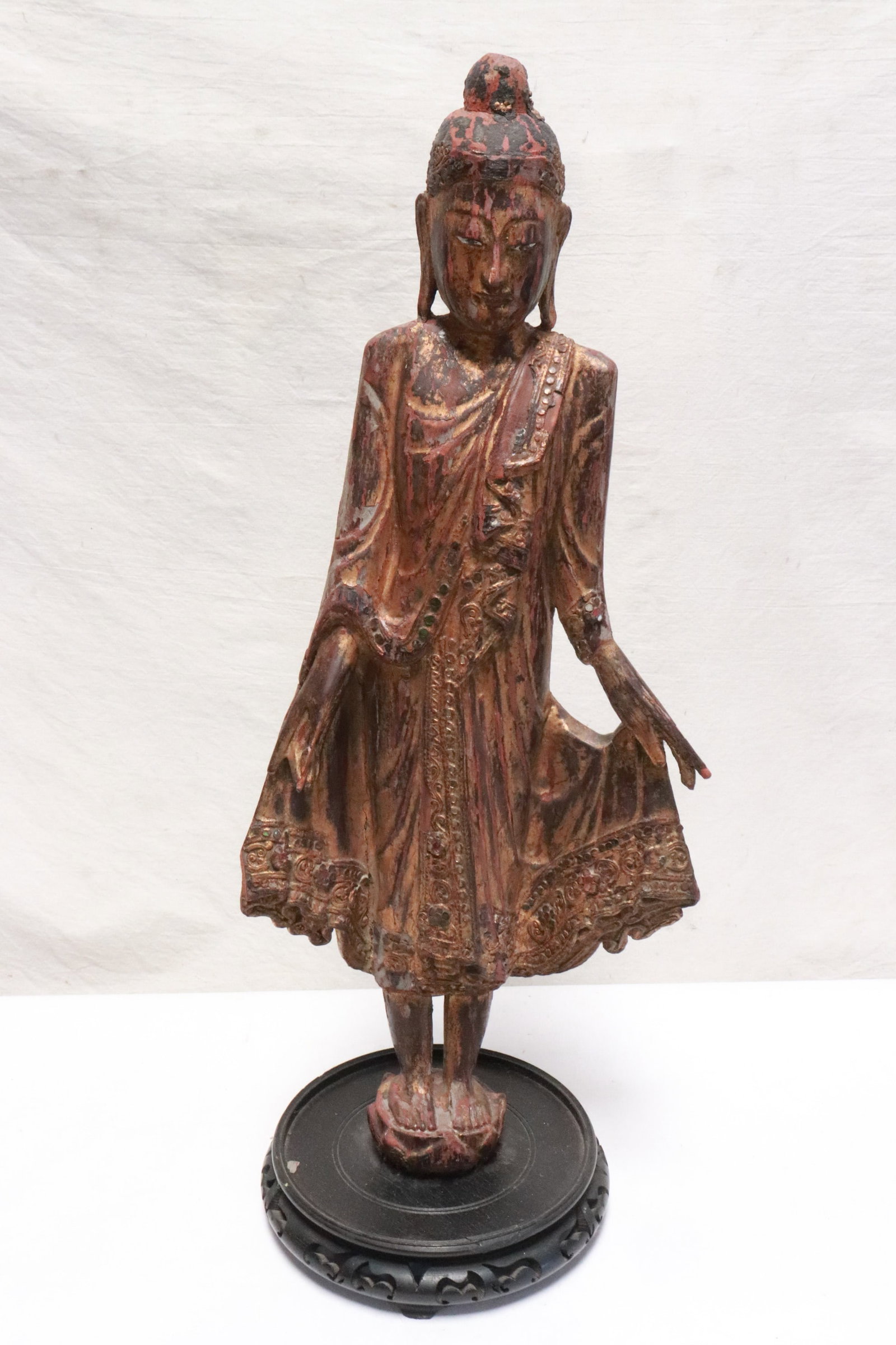 Antique South Asia wood carved deity (1 of 6)