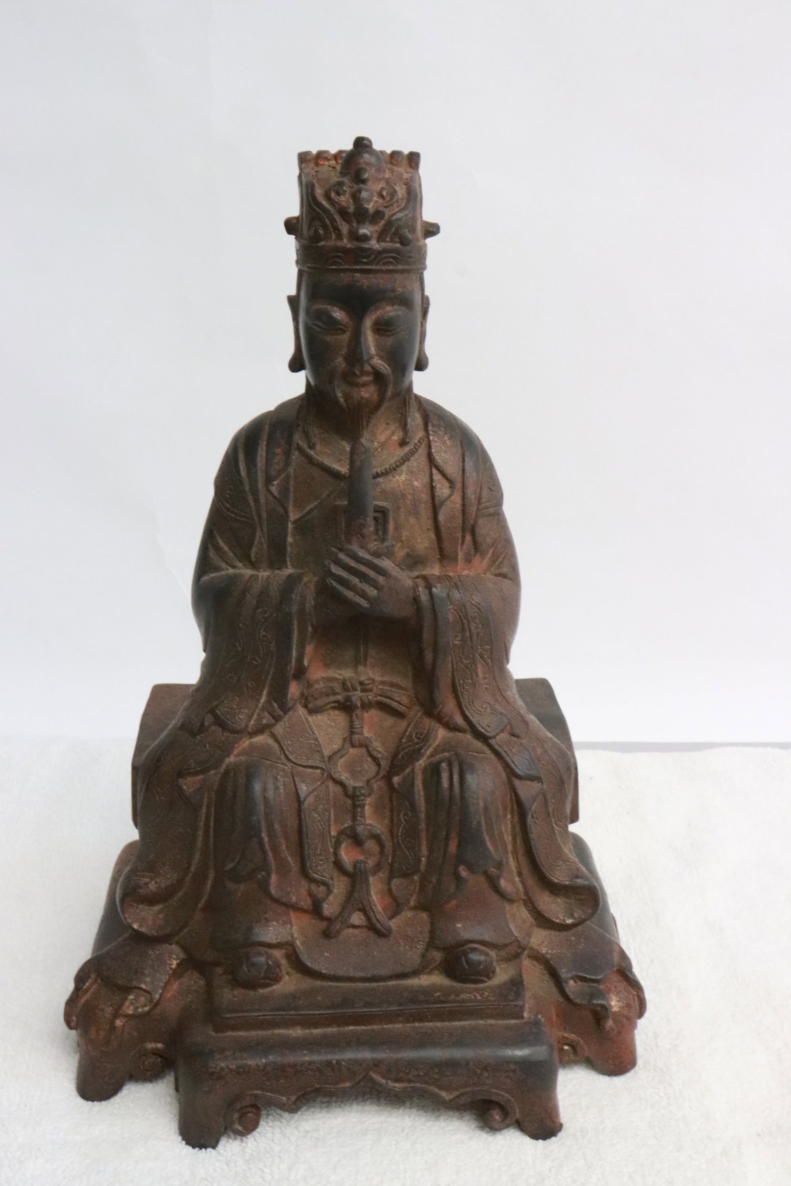 Bronze sculpture of deity (1 of 7)