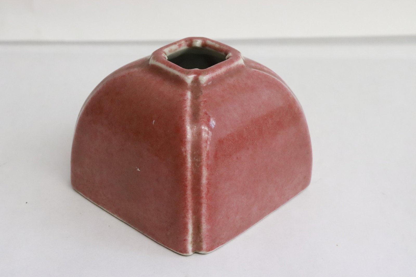 Chinese vintage red glazed porcelain water dripper (1 of 5)