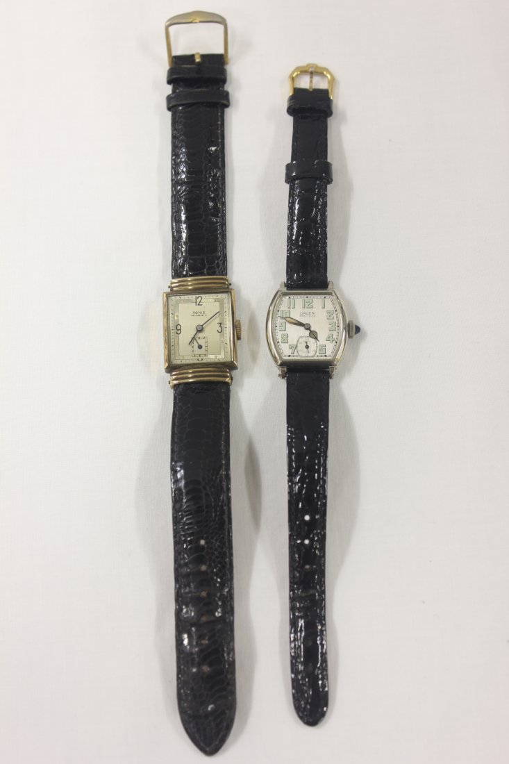 2 man's wrist watches: 2 man's wrist watches, a Gruen precision, and Honig automatic