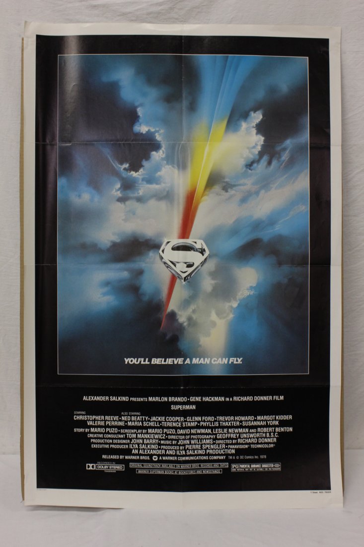 Vintage movie poster "superman": Vintage movie poster (41"x27") "superman"