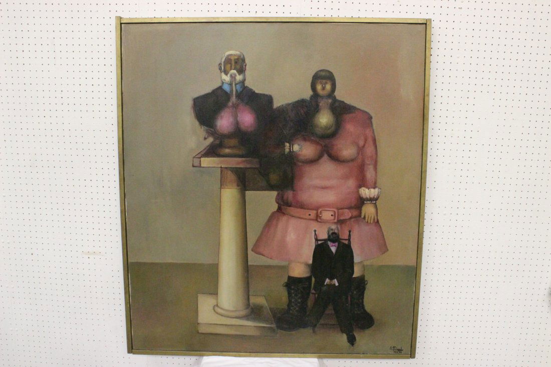 A large oil on canvas painting by Eligio Pichardo (1 of 10)