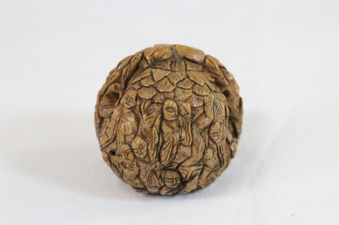 Chinese antique genuine walnut carved ornament (1 of 10)