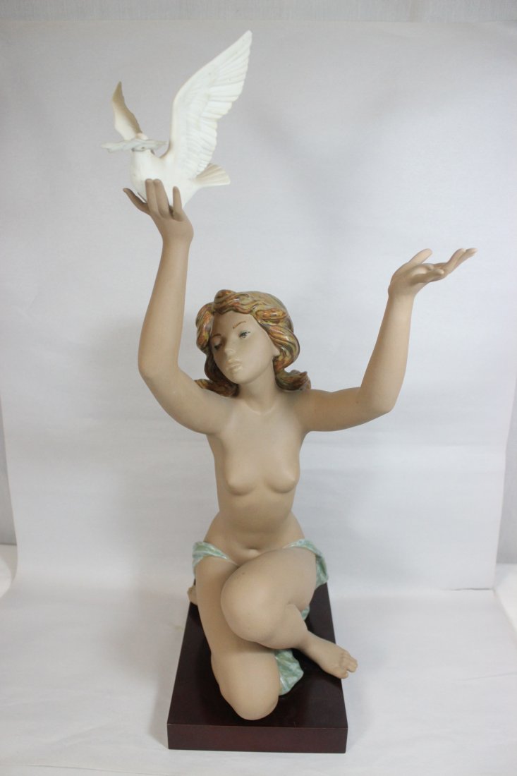 A large Lladro figurine with stand (1 of 10)
