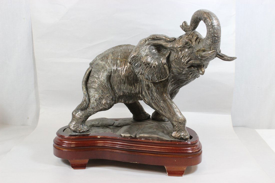 A rare pyrite carved large elephant (1 of 10)