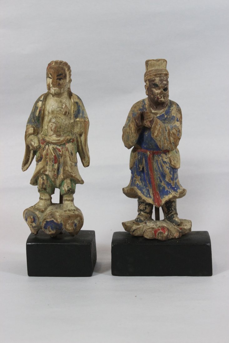 Pr Chinese 18th c. or earlier wood carving (1 of 10)