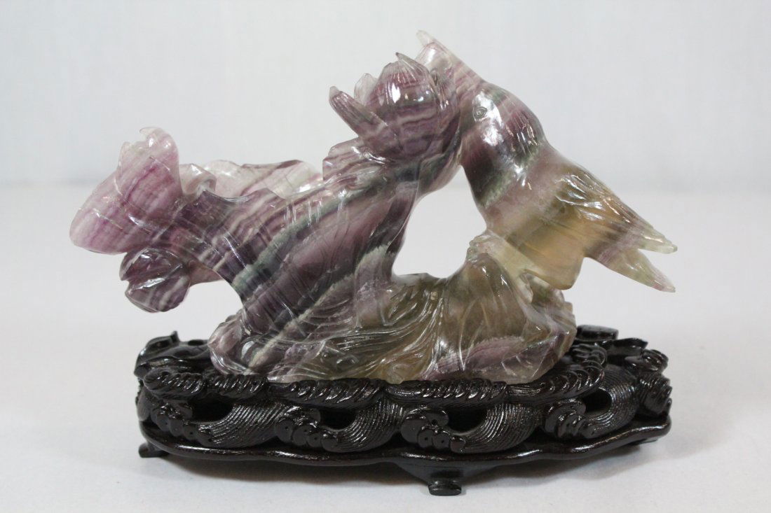 Chinese amethyst carved table ornament (1 of 10)