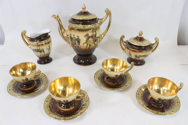 11pc Czechoslovakia Porcelain Tea Set