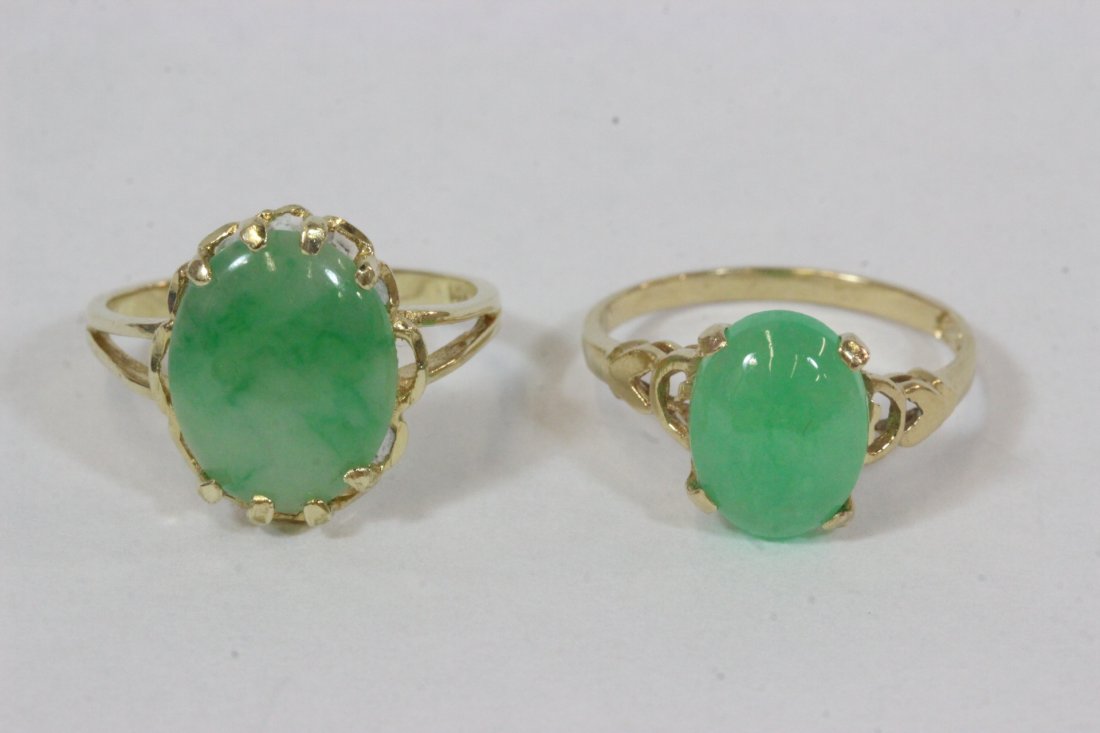Two 14K Y/G jadeite ring (1 of 10)