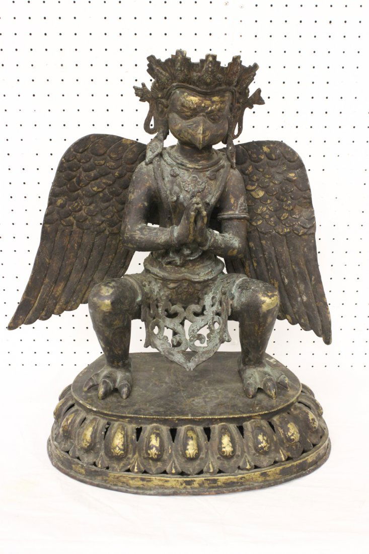 A rare large bronze sculpture of Buddha (1 of 10)