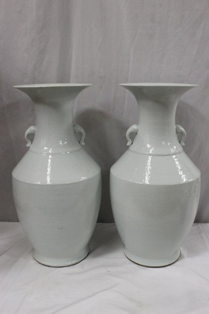 Pair large Chinese vintage porcelain vases (1 of 10)