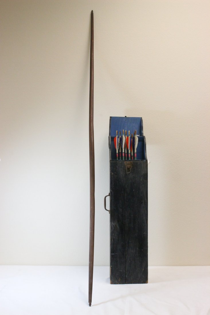 A bow and arrow set: A bow (63"L) and arrow set