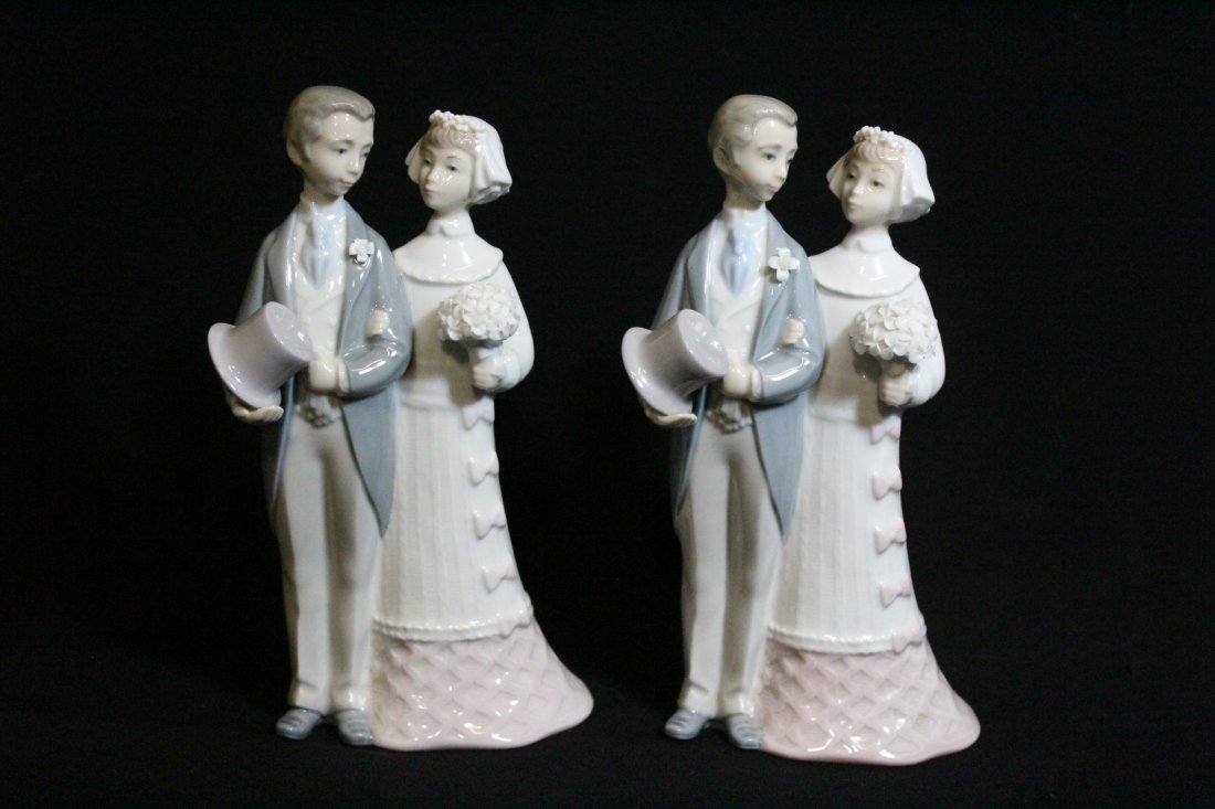 2 Lladro figurines; "bride and groom" (1 of 10)