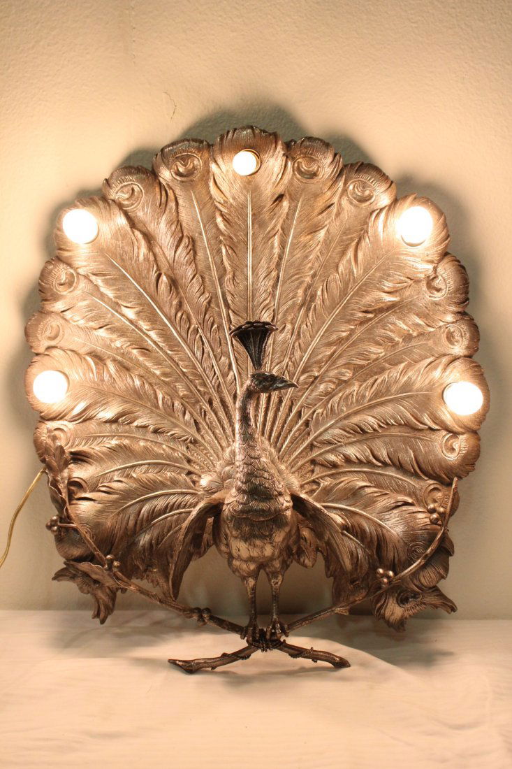 European silverplate on bronze wall plaque (1 of 10)