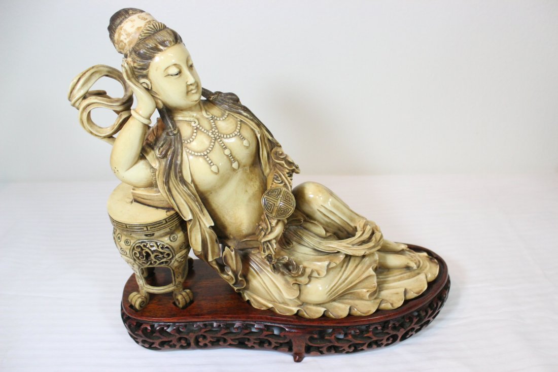 important Chinese large 19th c. ivory carving (1 of 10)