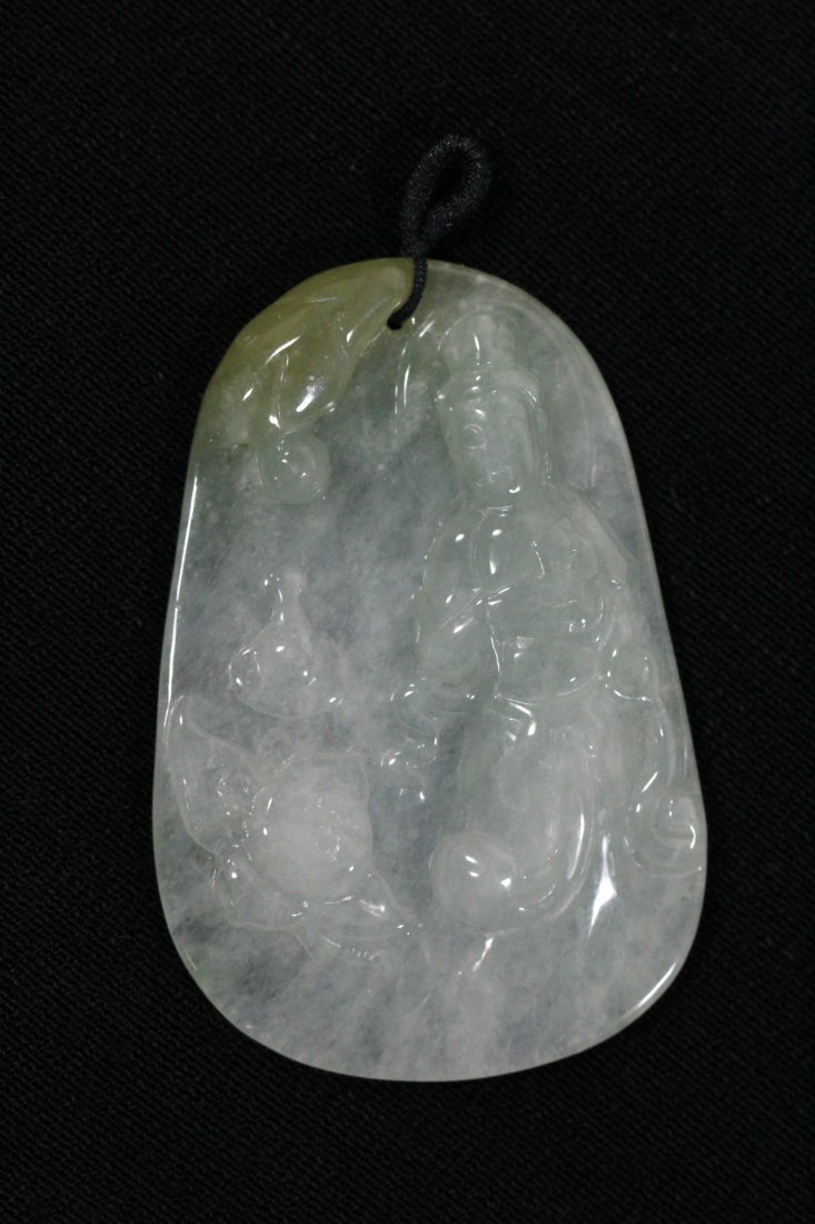 Chinese jadeite carved plaque (1 of 8)