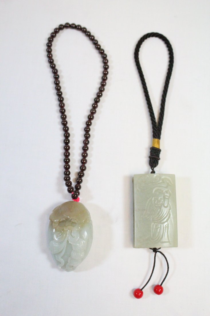 2 celadon jade ornaments (1 of 10)