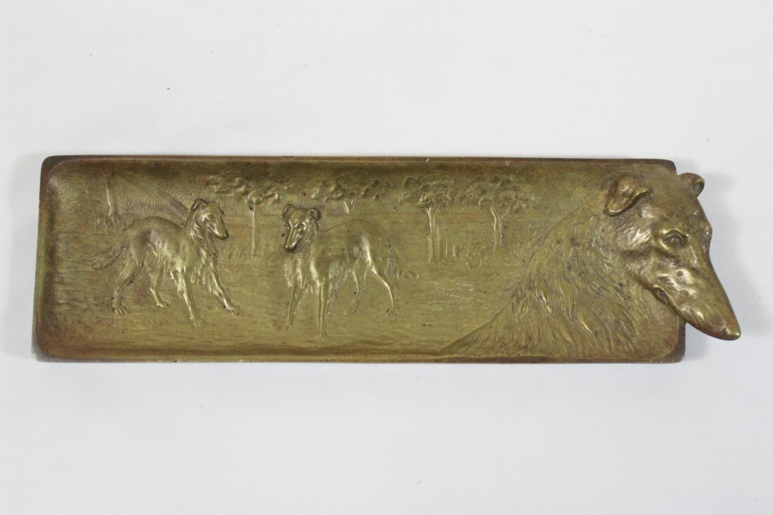 Victorian gilt bronze desk tray (1 of 8)