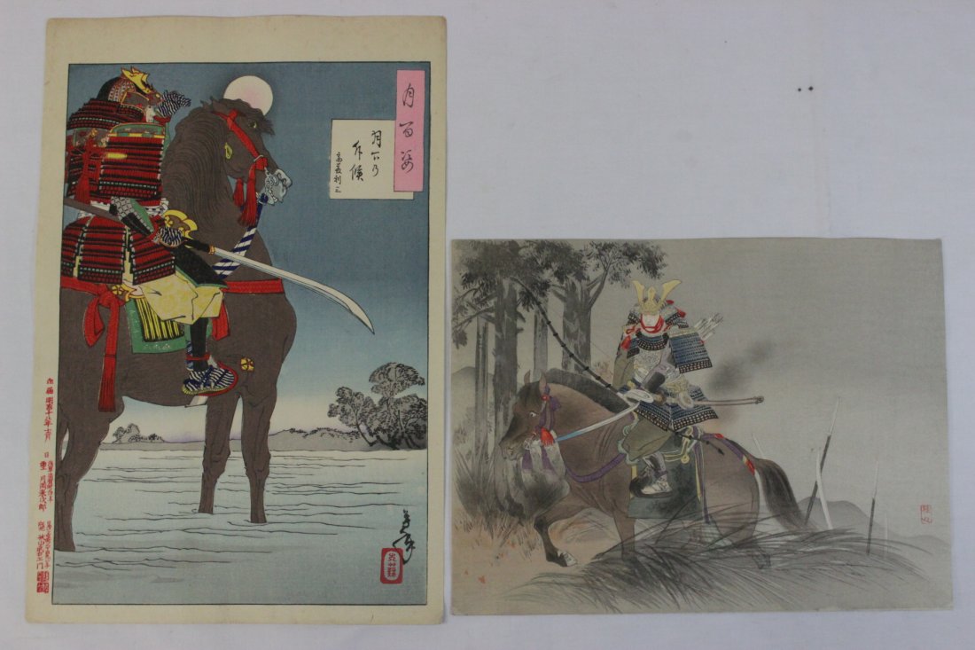 2 Japanese woodblock prints (1 of 10)