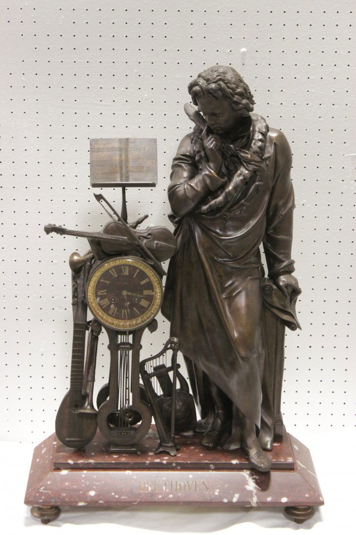 French 19th century bronze clock (1 of 10)