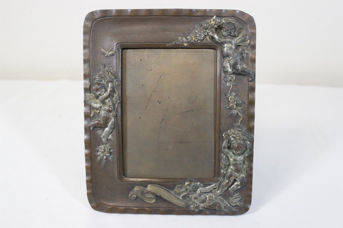 19th century possible French bronze picture frame (1 of 8)