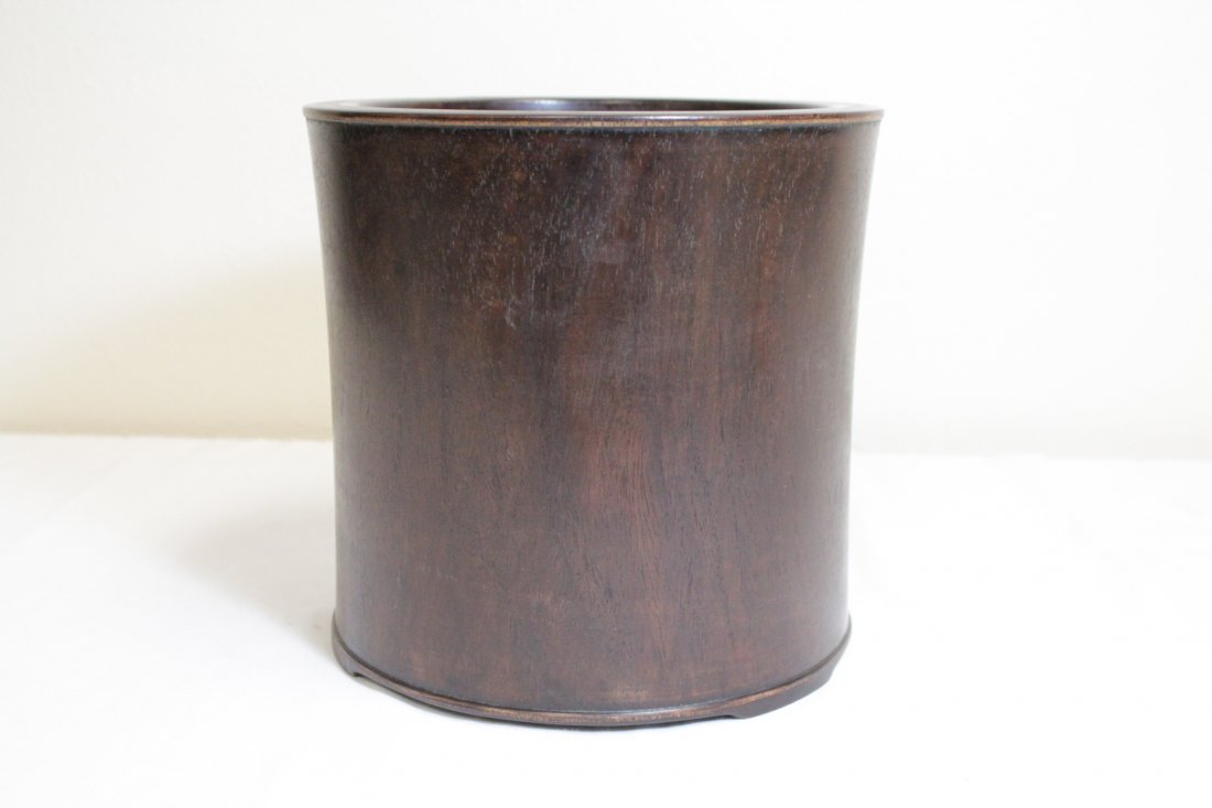 Large Chinese rosewood brush holder (1 of 10)
