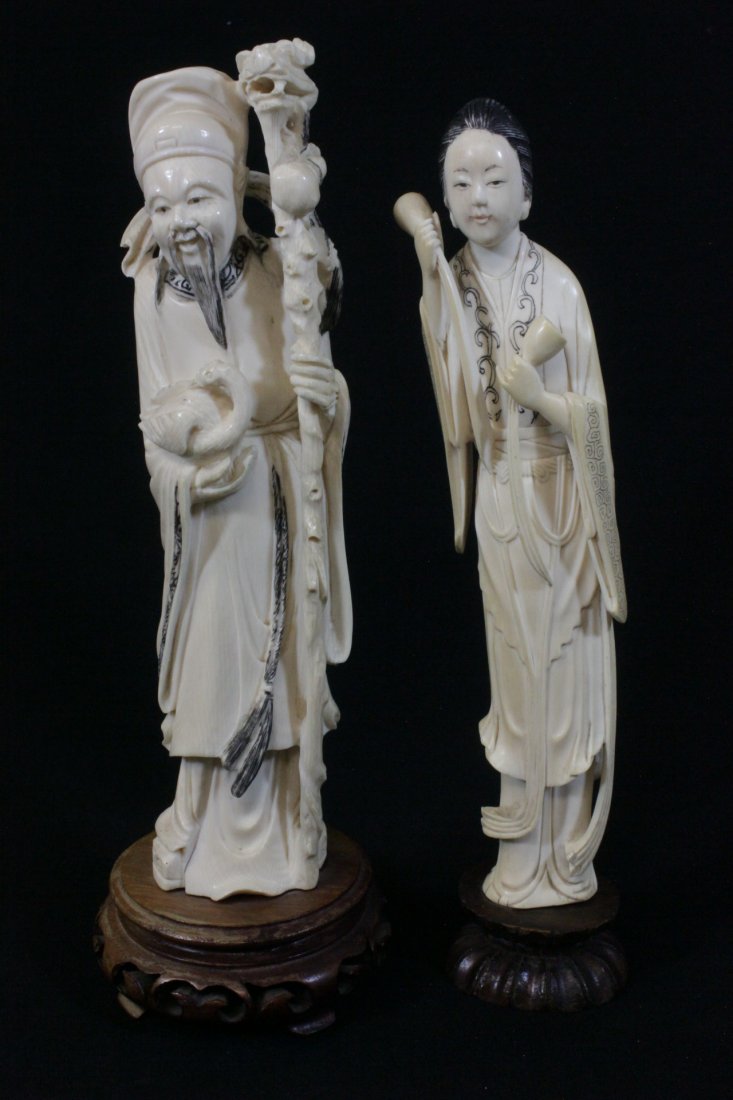 2 Chinese ivory carved figure (1 of 10)