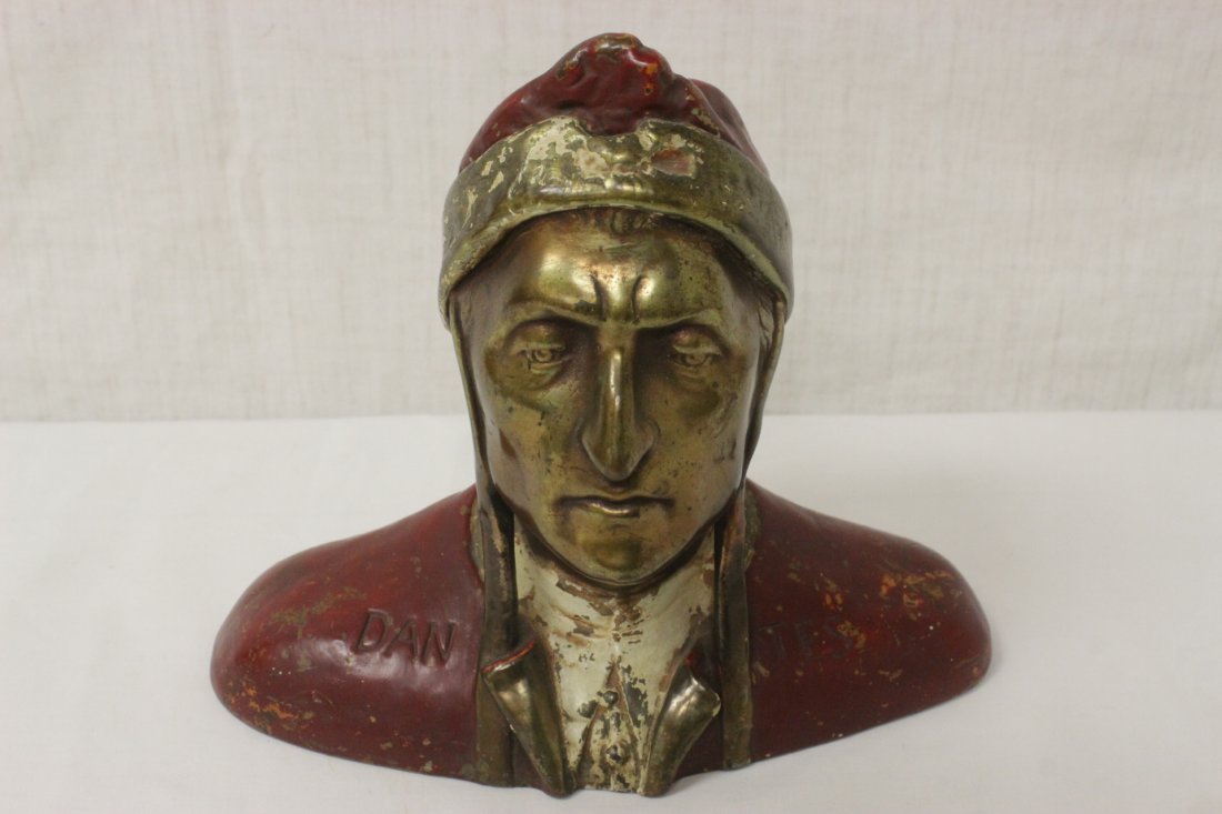 Painted terracotta bust "Dante" (1 of 8)