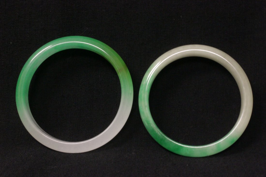 2 jadeite bangle bracelets (1 of 10)