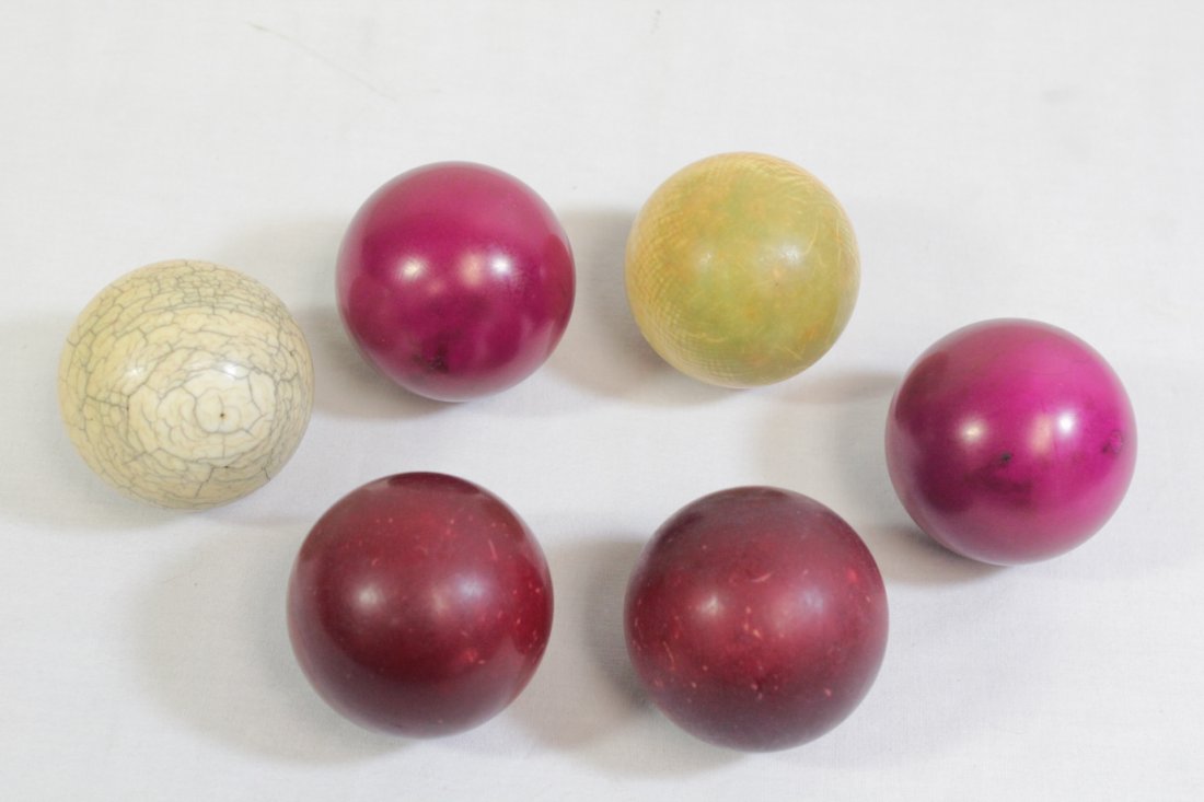 6 Chinese antique ivory carved balls (1 of 10)