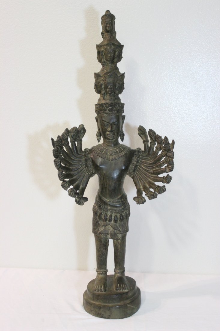 Unusually large vintage Tibetan bronze sculpture (1 of 9)